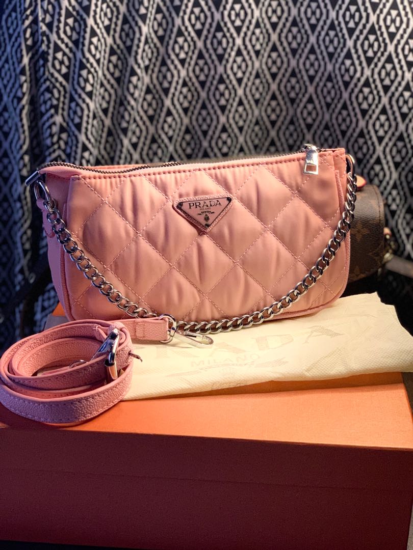 Prada sling cheap bag pink