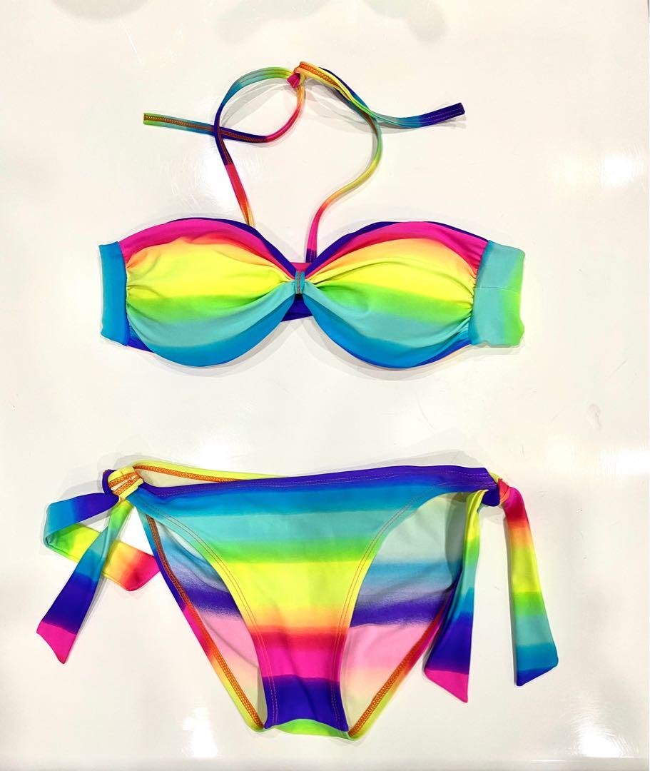 Rainbow Bikini set Size S Women s Fashion Swimwear Bikinis