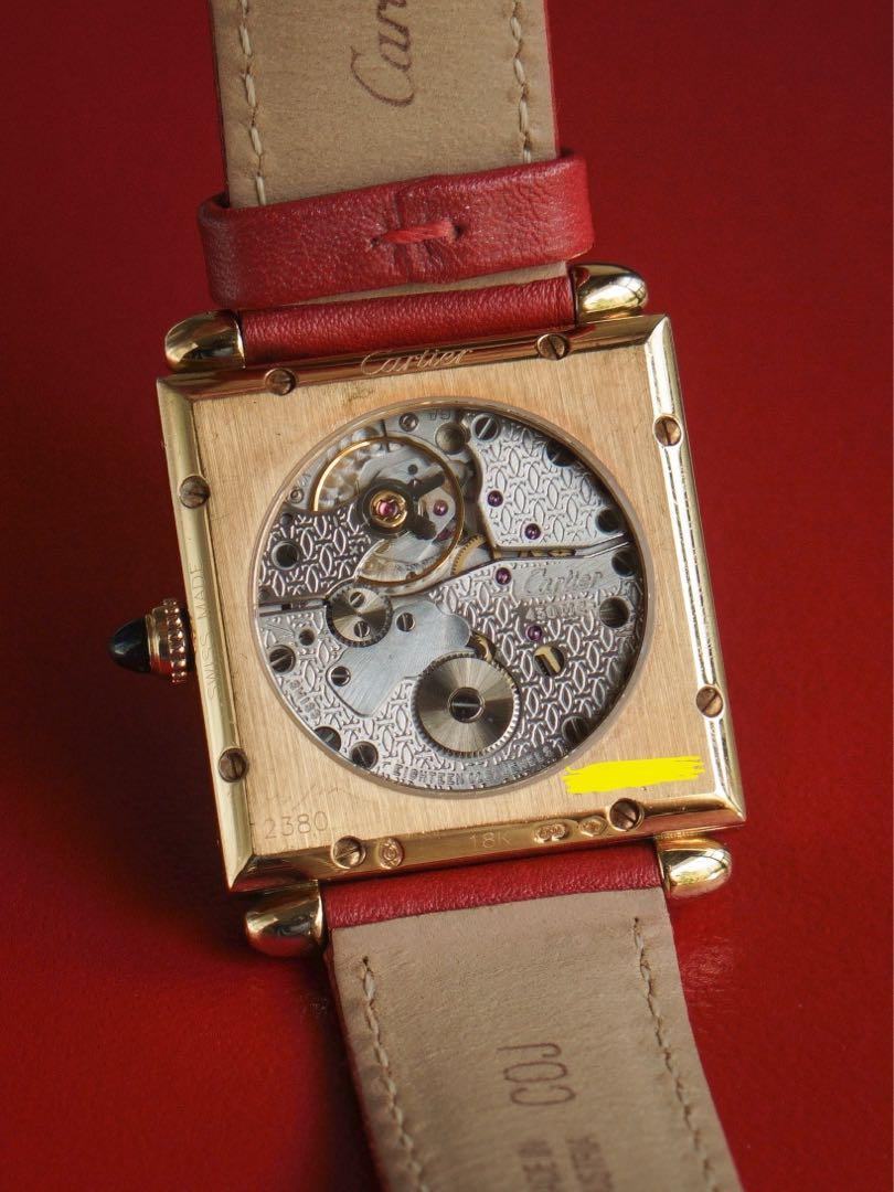 [RARE] Cartier Tank Obus Ref. 2380 Mechanical 18k Solid Gold FULL SET ...