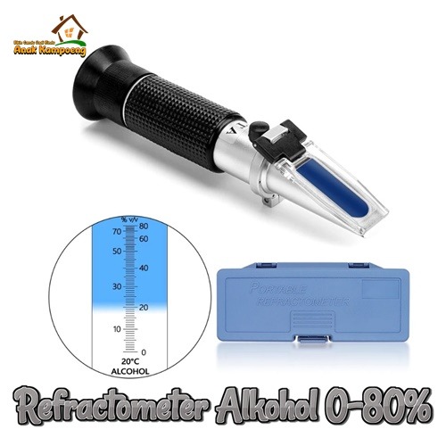 Refractometer Alkohol 080 Alat Tes Ukur Kadar Alkohol Refraktometer
