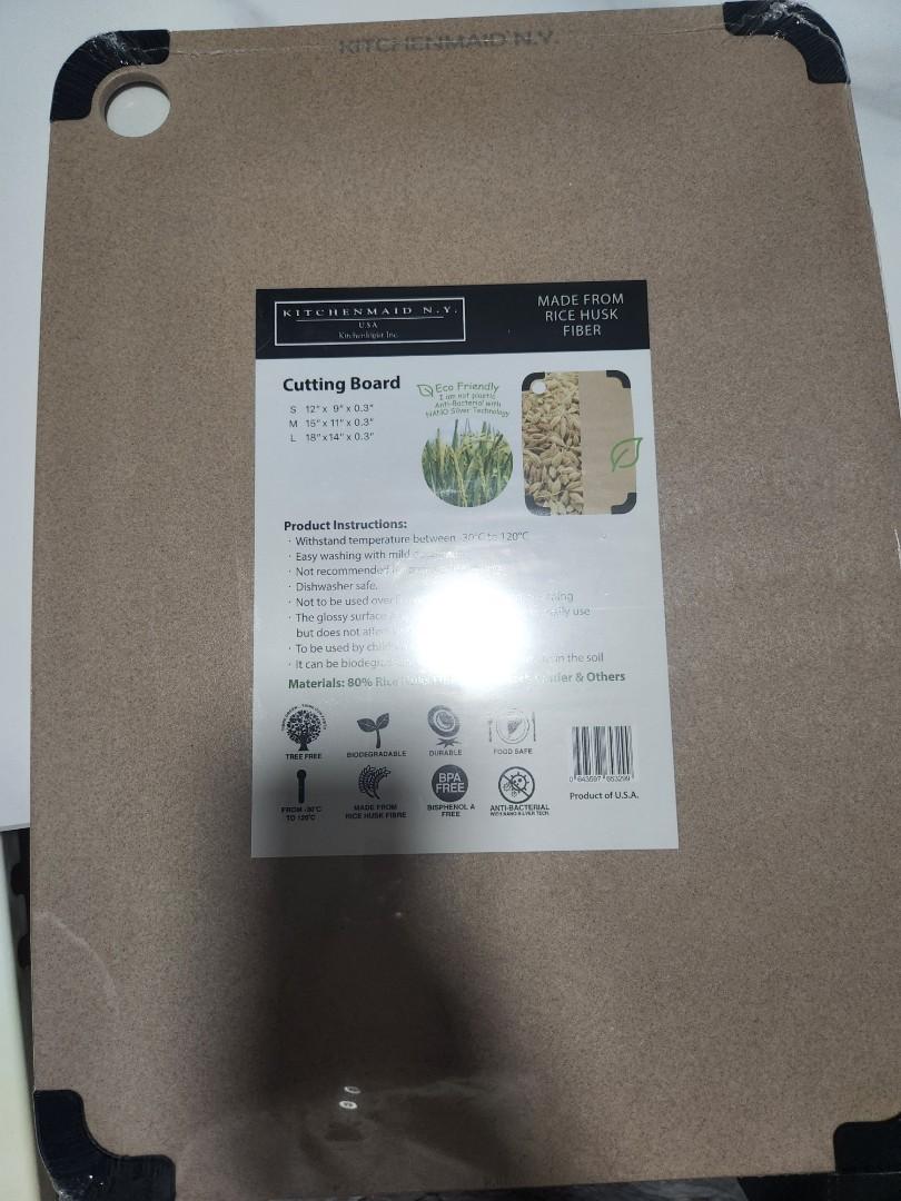 Rice husk cutting board, Furniture & Home Living, Kitchenware