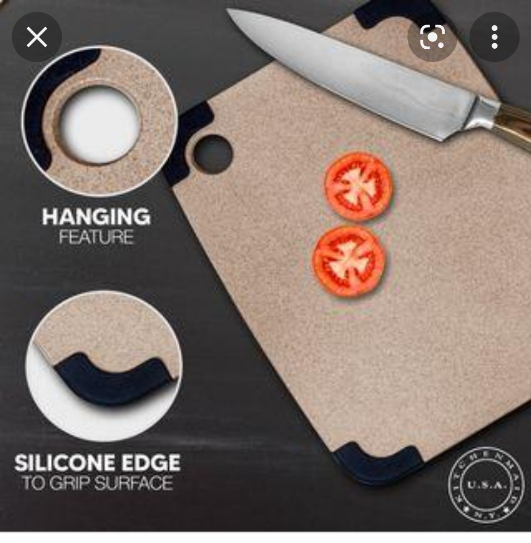 Rice husk cutting board, Furniture & Home Living, Kitchenware