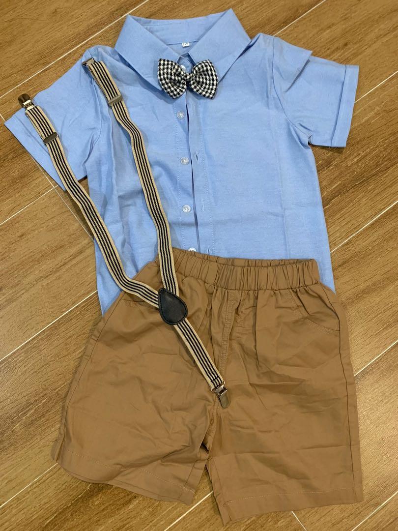 4 piece cute ring bearer boy outfit