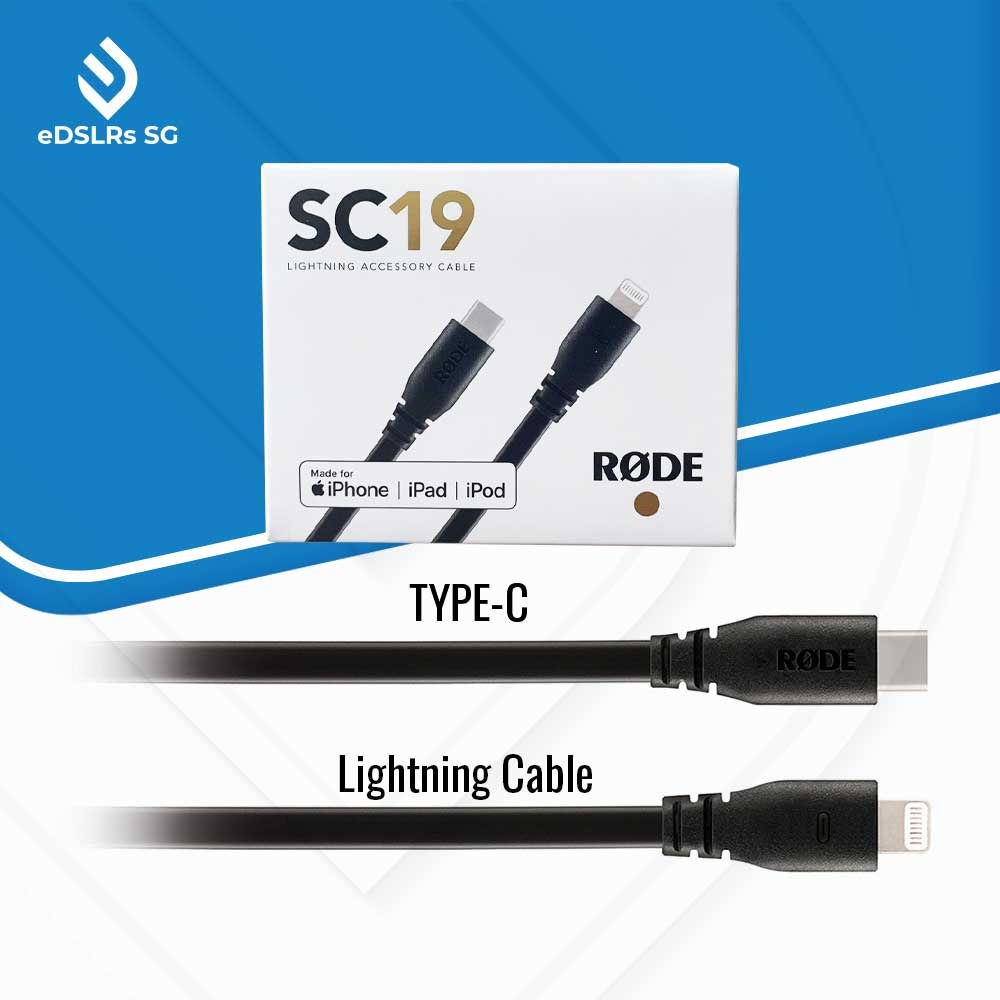 RODE SC19 Lightning to USB Type-C Accessory Cable (1.5m) IOS for Rode VideoMic GO II NTG Wireless GO 2, Audio, Microphones on Carousell