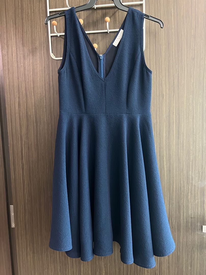 Sandro Navy Blue Dress, Women's Fashion, Dresses & Sets, Dresses on ...
