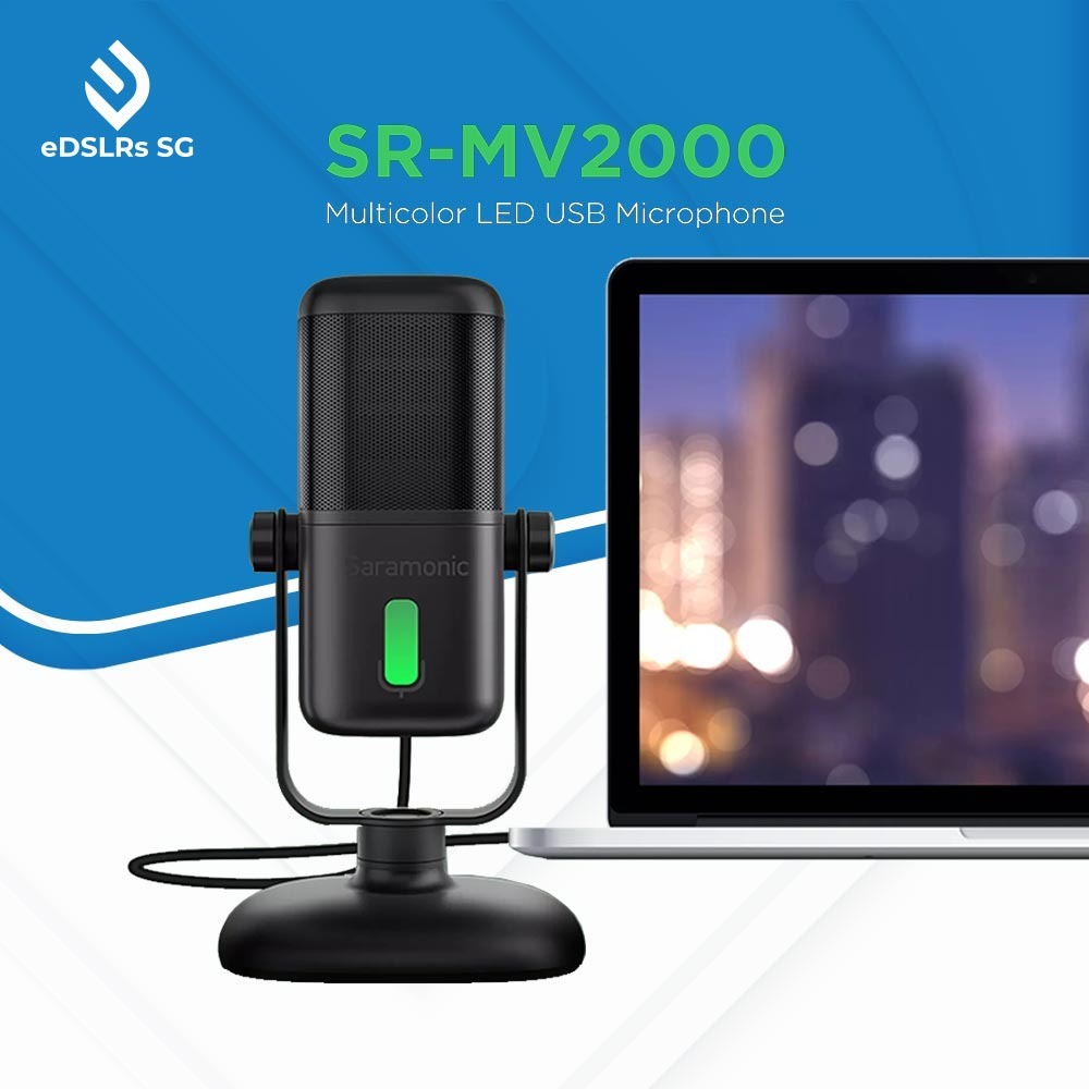 SARAMONIC SR-MV2000 USB Microphone with Multicolor LED Indicator Not ...