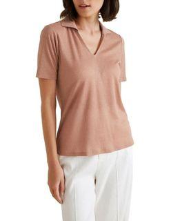 SEED HERITAGE Collared Linen Top SZ S