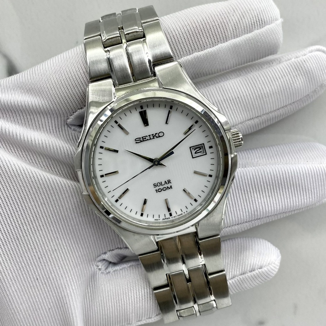 SEIKO SNE139P1 V157 0AE0 SOLAR FULL SET 227017936