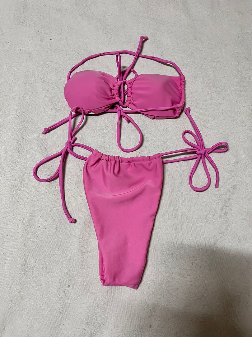Shein Pink Bikini, Women's Fashion, Swimwear, Bikinis & Swimsuits on