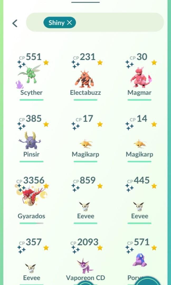 Shinies In Pokemon Go For Sale Hobbies Toys Toys Games On Carousell