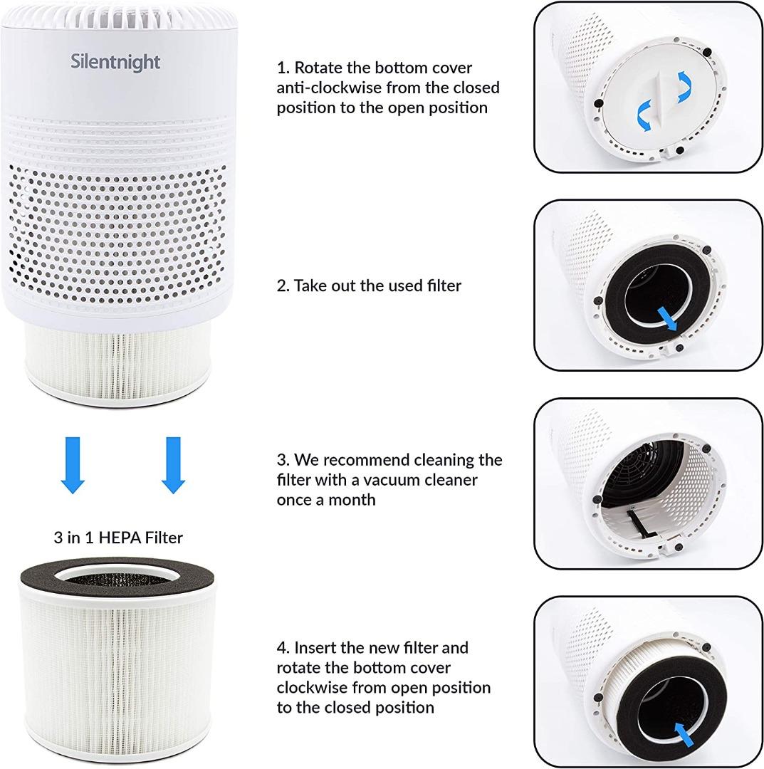 Silentnight 42269 Air Purifier with HEPA Filter / Removes Pollens, Dust
