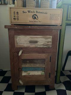 reclaimed solid wood rustic bedside table
