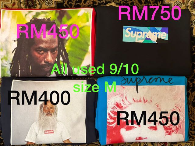 supreme tee size