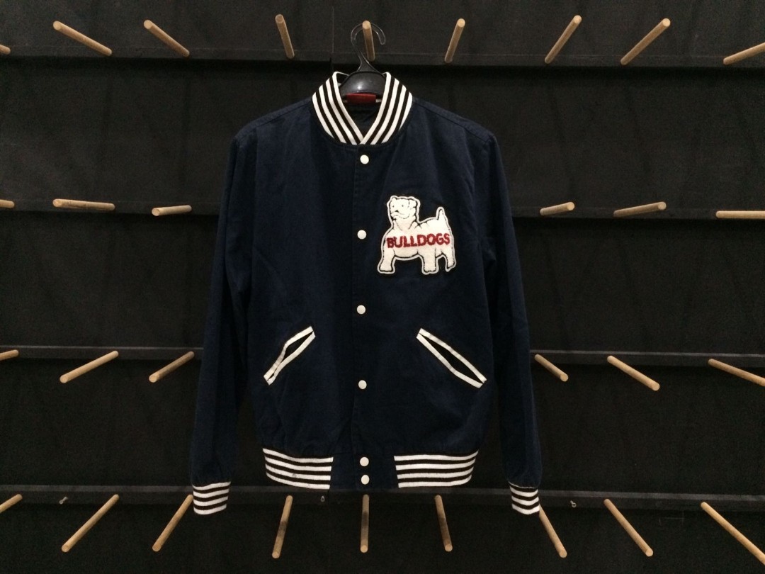 Supreme bulldog varsity jacket sale