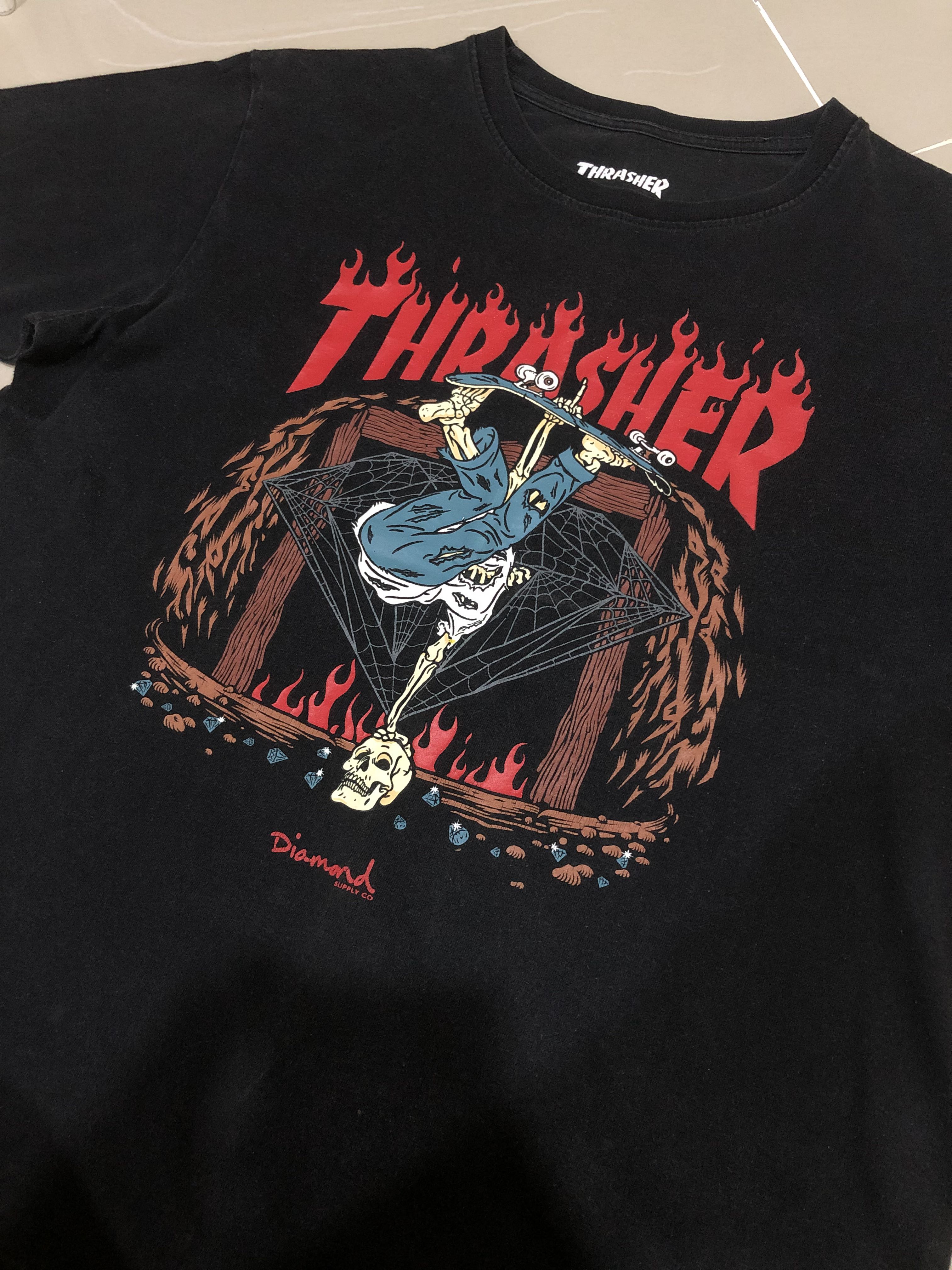 Thrasher diamond t shirt best sale