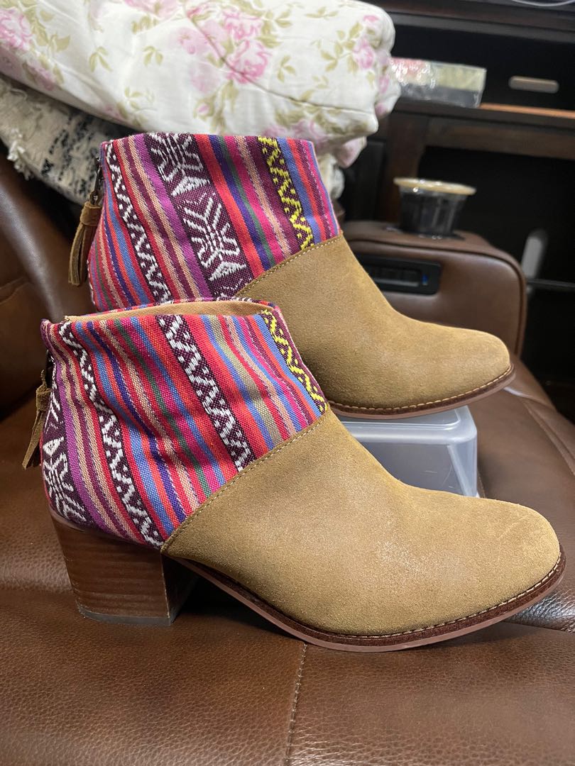 Toms leila booties suede cheap