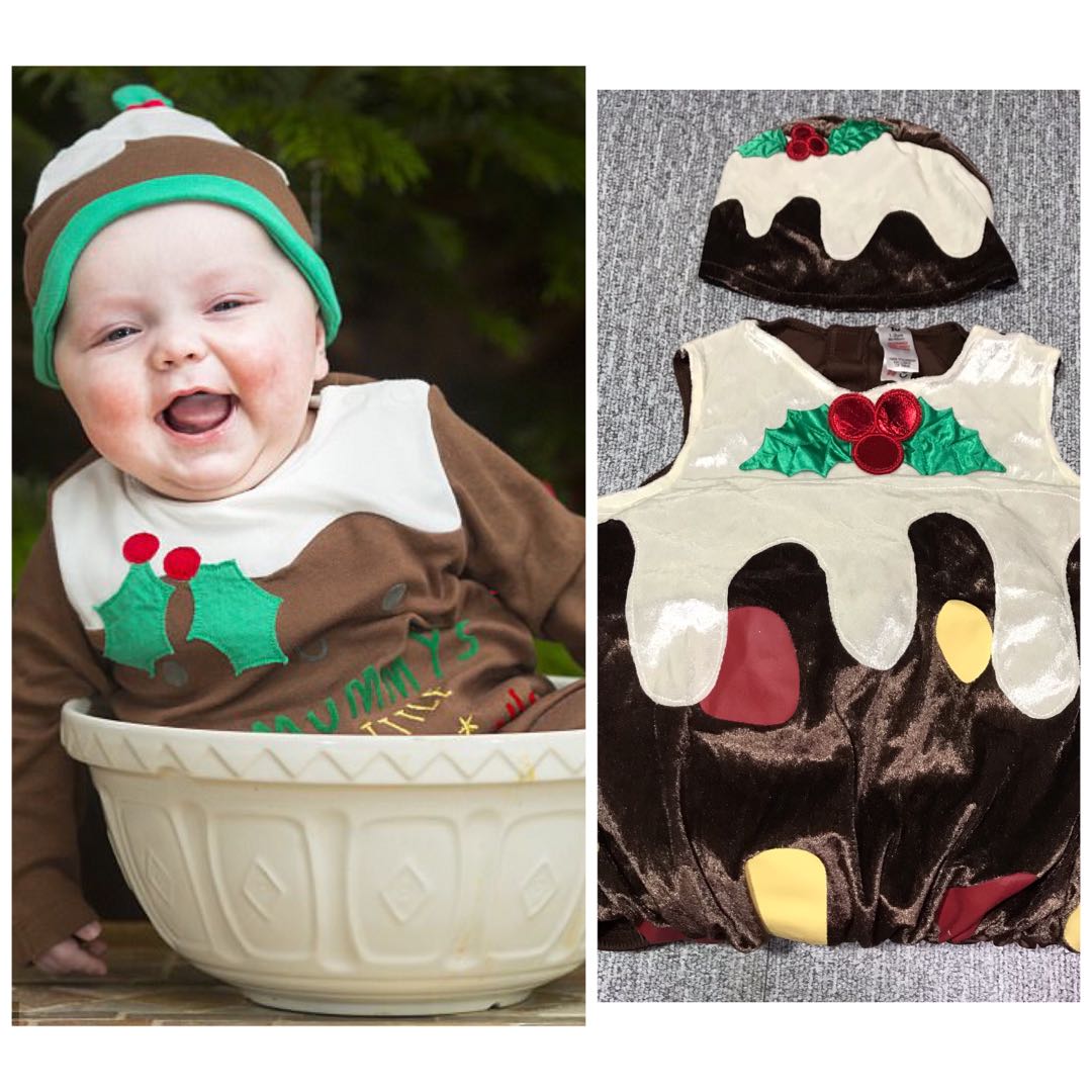Tuclothing christmas baby pudding costume