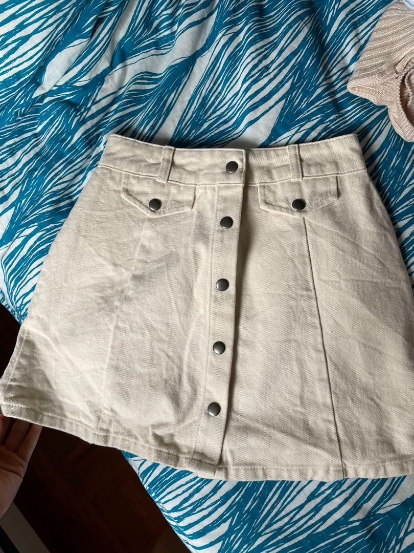Urban outfitters BDG cream button down skirt Women s Fashion