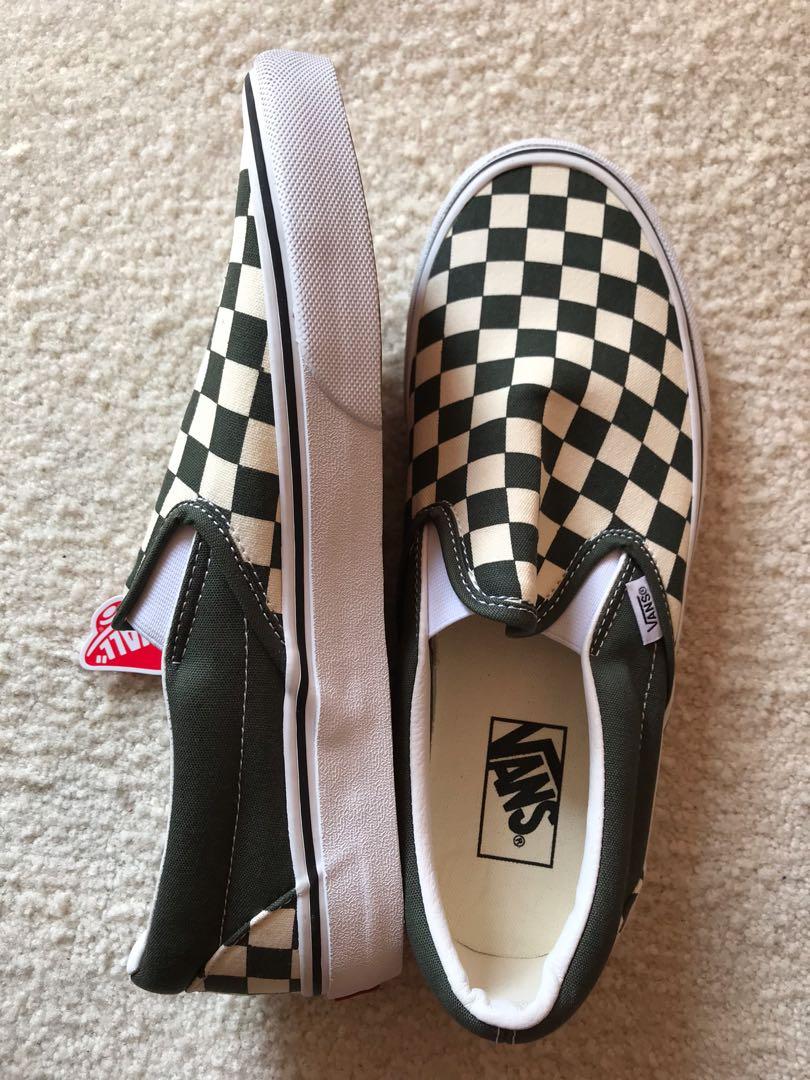 Forest green checkered sales vans