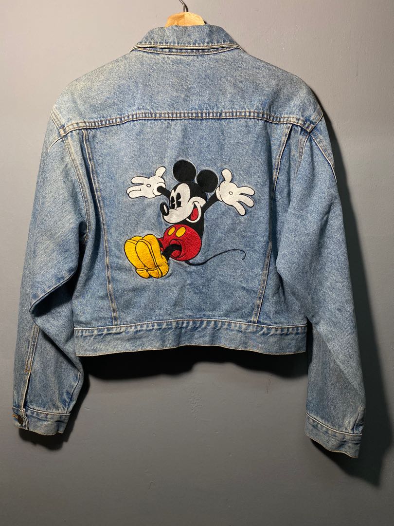 Vintage mickey clearance mouse denim jacket