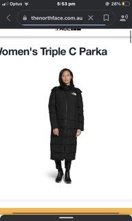 Women’s NorthFace long puffer
