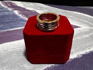 18k Saudi Gold Tri-Color Bulgari Ring