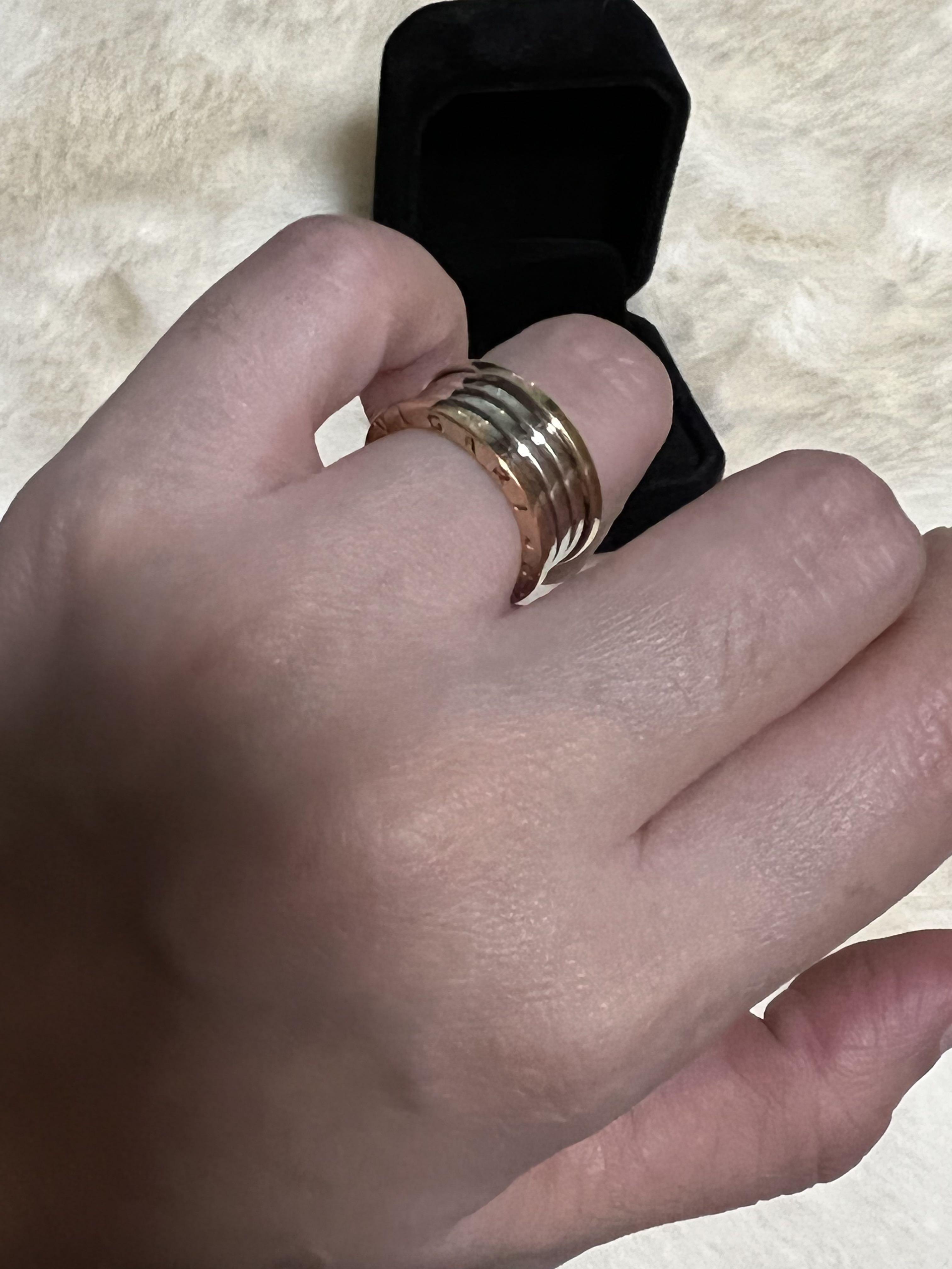18k Saudi Gold Tri Color Bulgari Ring Women s Fashion Jewelry Organizers Rings on Carousell