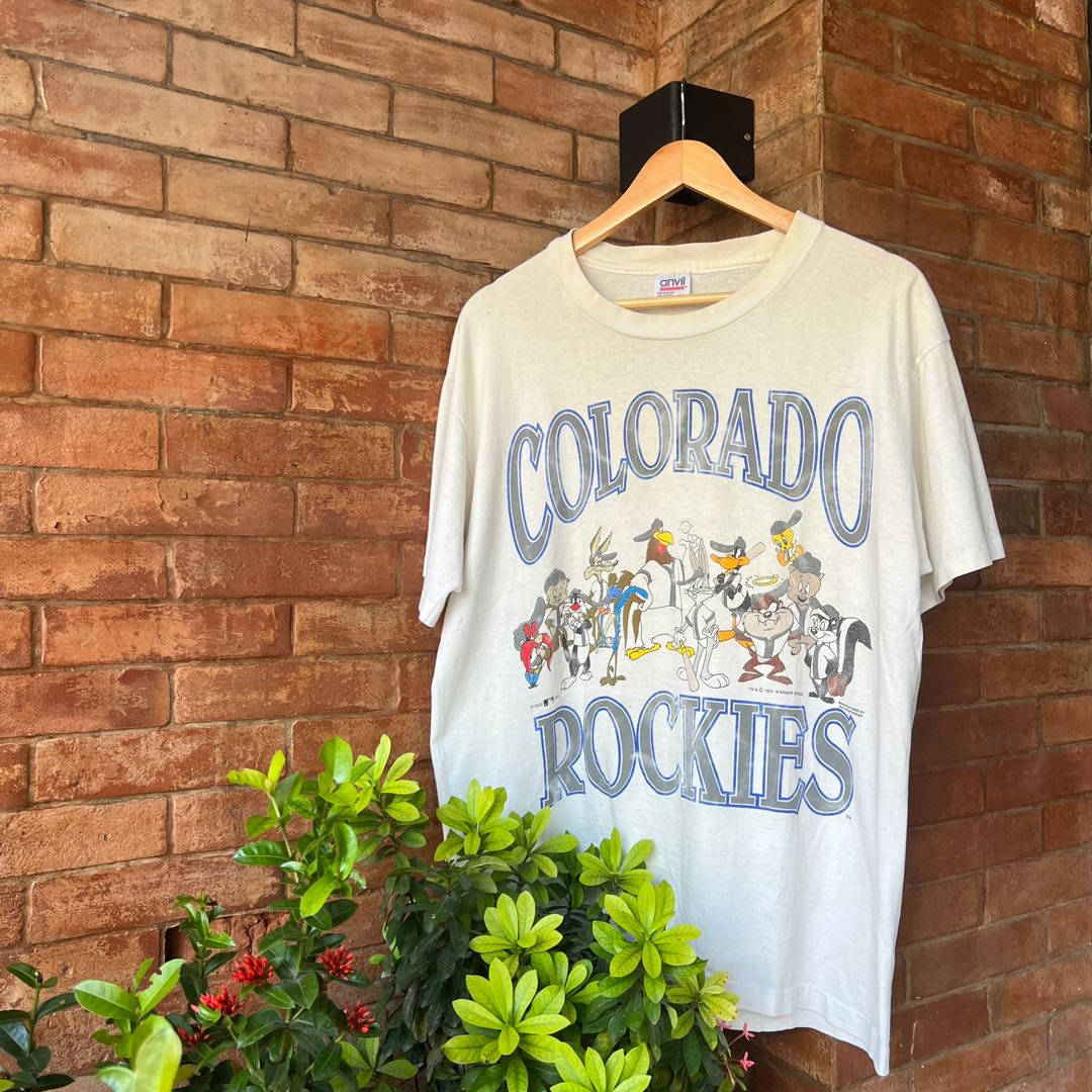 VTG 1993 COLORADO ROCKIES INAUGURAL SEASON STARTER T-SHIRT MEN L NEW RARE