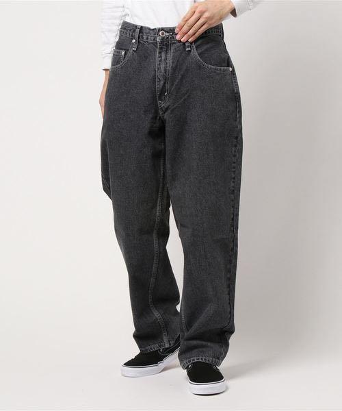 's Levis Silver Tab Baggy Pants 丹寧灰色寬褲, 他的時尚, 褲子