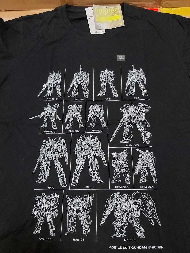 ReZEL　獨角獸AMS-129　RGZ-95　Gundam　T　Unicorn　T恤MSN-001A1　SINANJU　T-shirt　Tee　機動戰士高達MS　歡迎出價價合即賣！Uniquo　MSN-06S　Banshee　RX-0　02　Norn