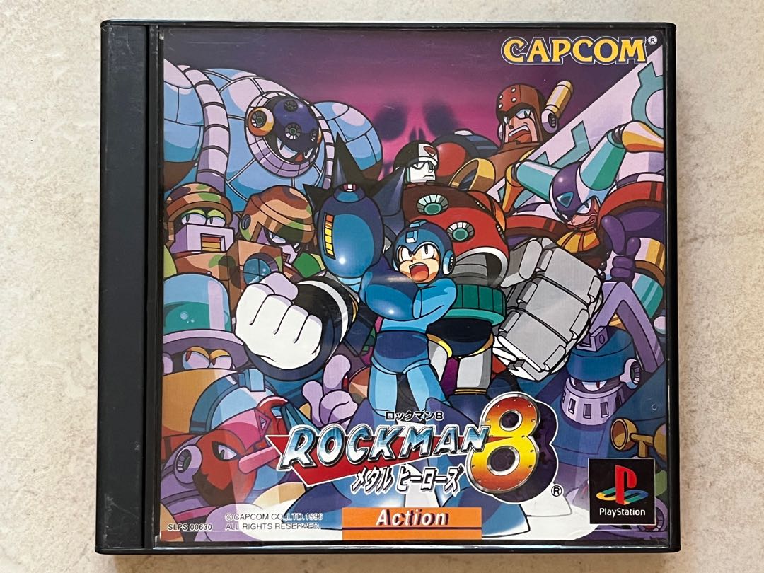 日版 Ps Capcom Rockman 8 Metal Heroes 洛克人 Mega Man 橫向動作經典遊戲 電子遊戲 電子遊戲 Playstation Carousell