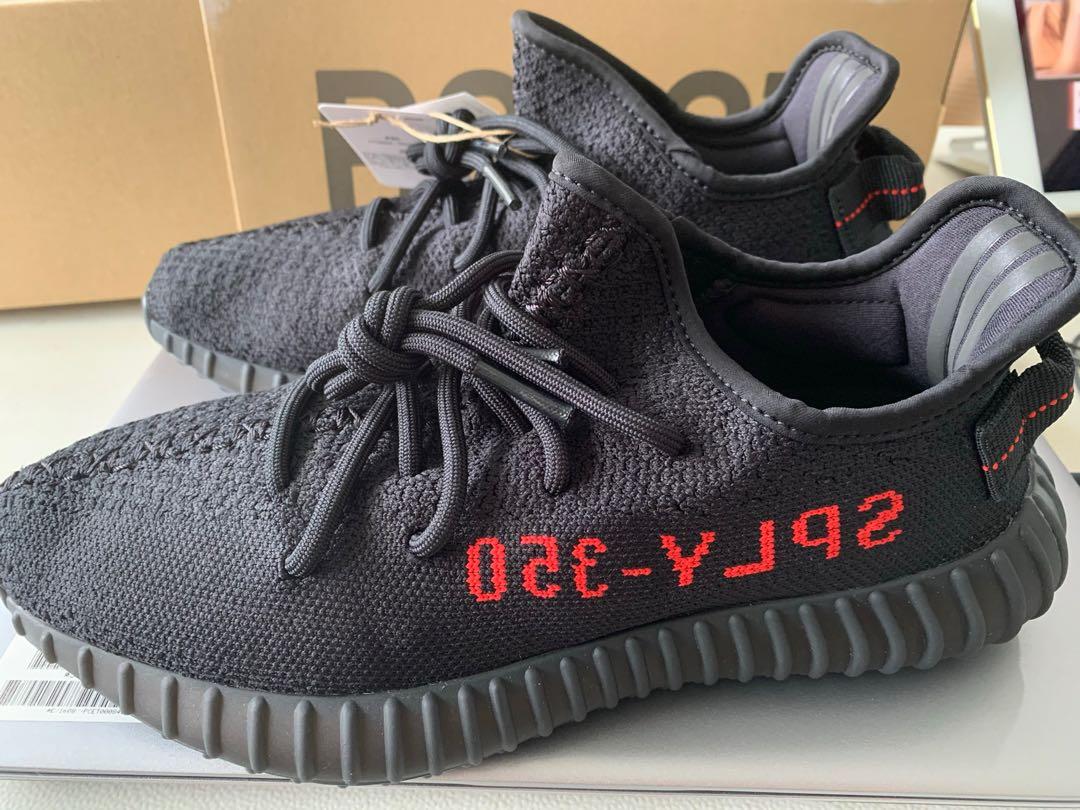 Adidas Yeezy 350 V2 Bred (core black/red) - size **steal**SELLING BELOW MARKET PRICE**, Men's Fashion, Sneakers on Carousell