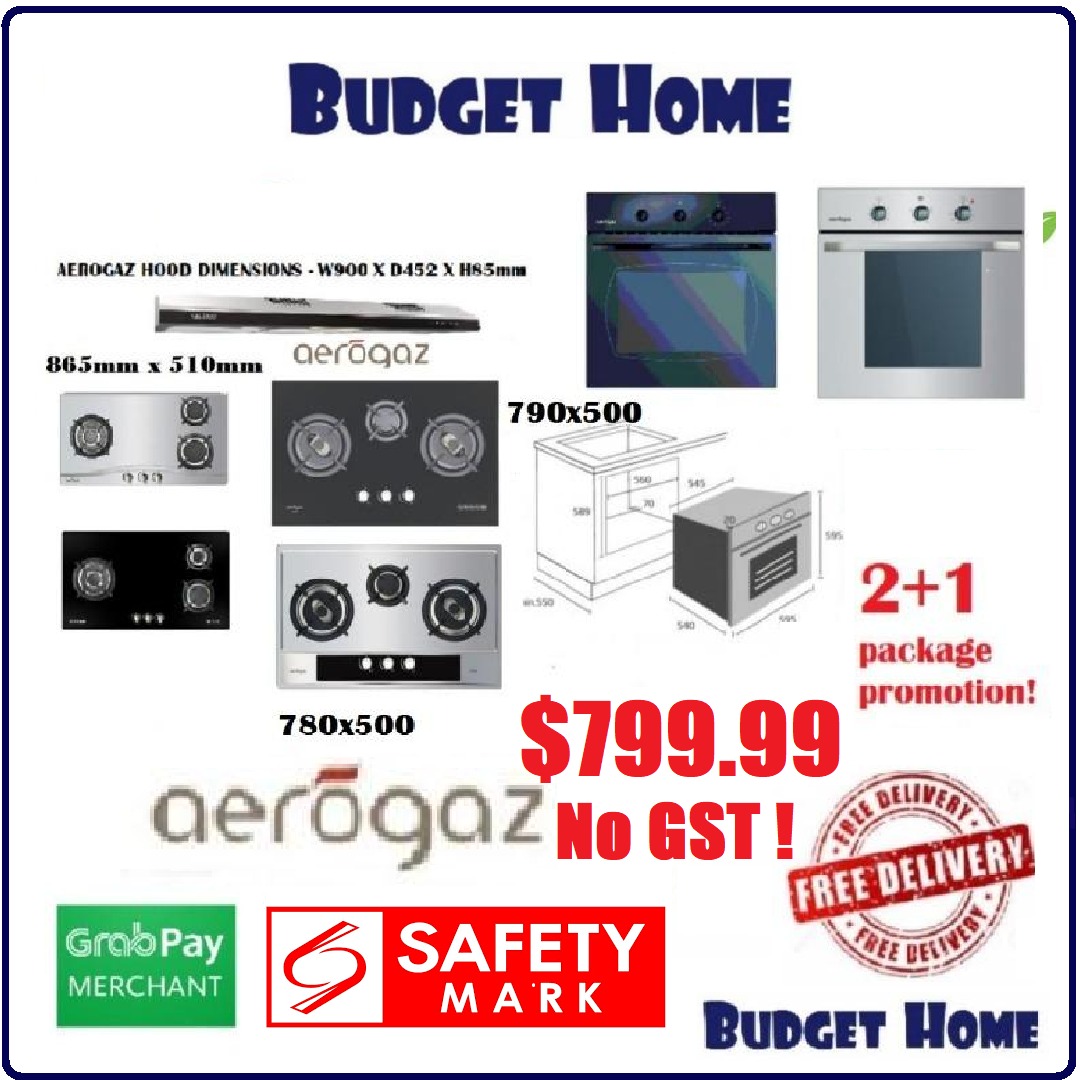 Hood and hob // Aerogaz oven package, TV & Home Appliances, Kitchen