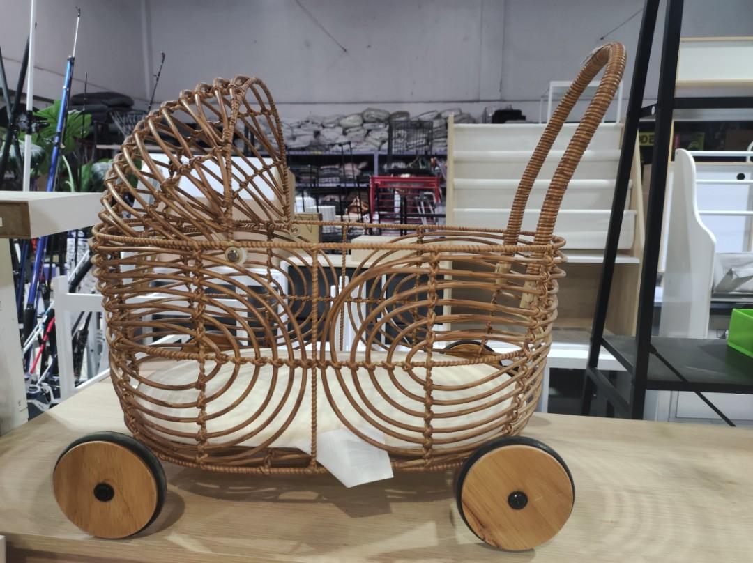 Faux sales rattan pram