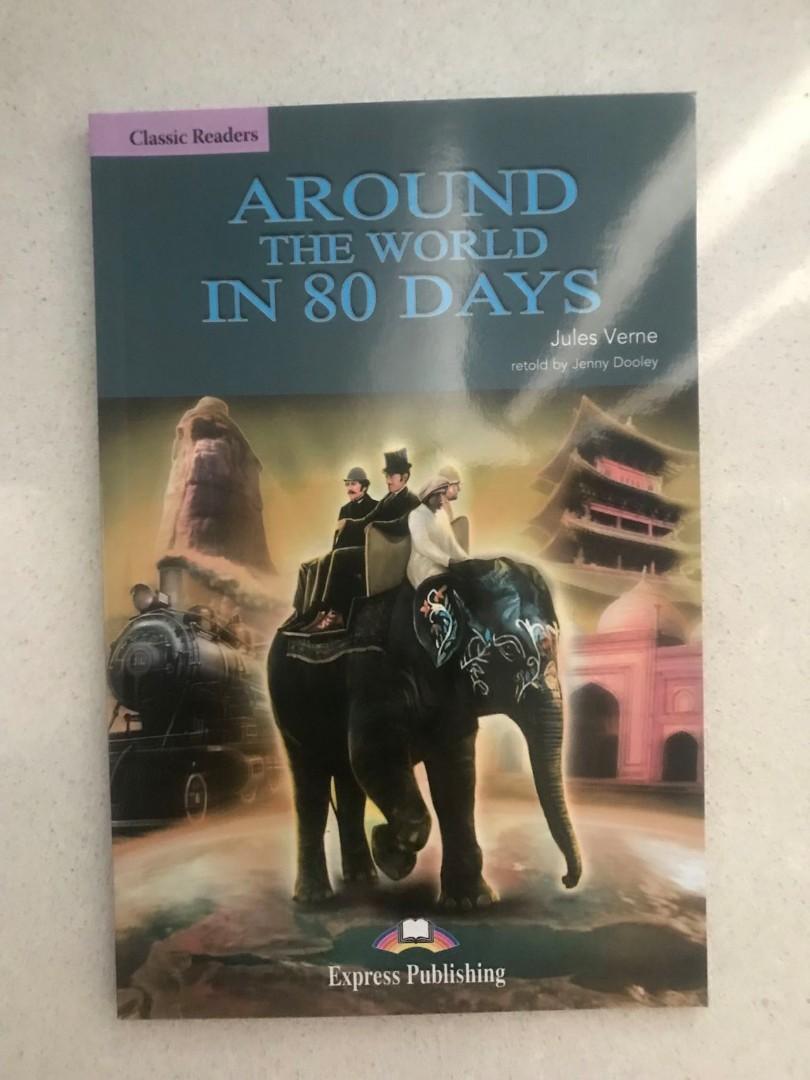 Around the World in 80 Days by Jules Verne (classic reader/ storybook/  English reader) 全新經典世界名著兒童青少年讀物小說故事書