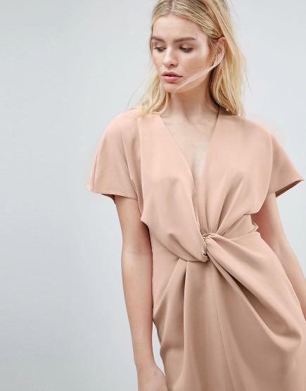 ASOS Twist Knot Kimono Midi Dress Women s Fashion Dresses Sets