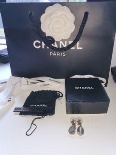 AUTHENTIC Chanel tear drop earrings