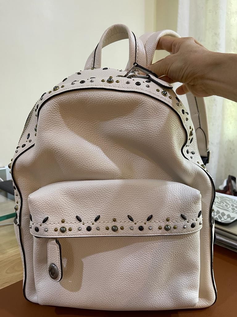 Coach campus backpack with rivets hot sale