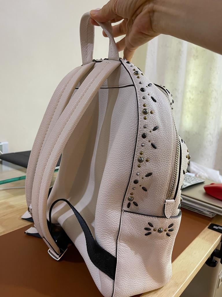 Coach campus backpack with sale rivets