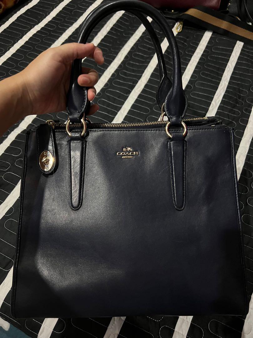 Authentic Coach Crosby Carryall in Navy Blue