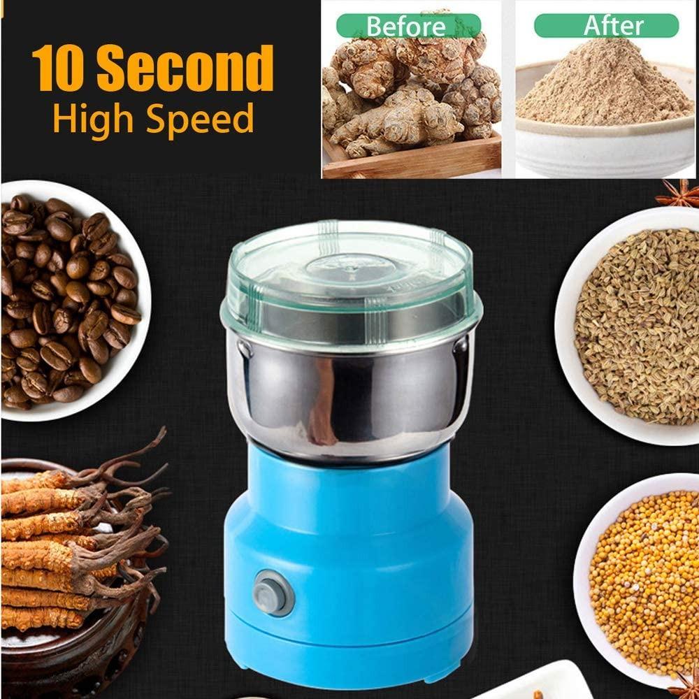Extra Fine Spice Grinder 150W Mini Electric Seed Grinder Dry Mill  Multifunction Smash Machine with Cleaning Brush 10s Rapid Grinding Spices