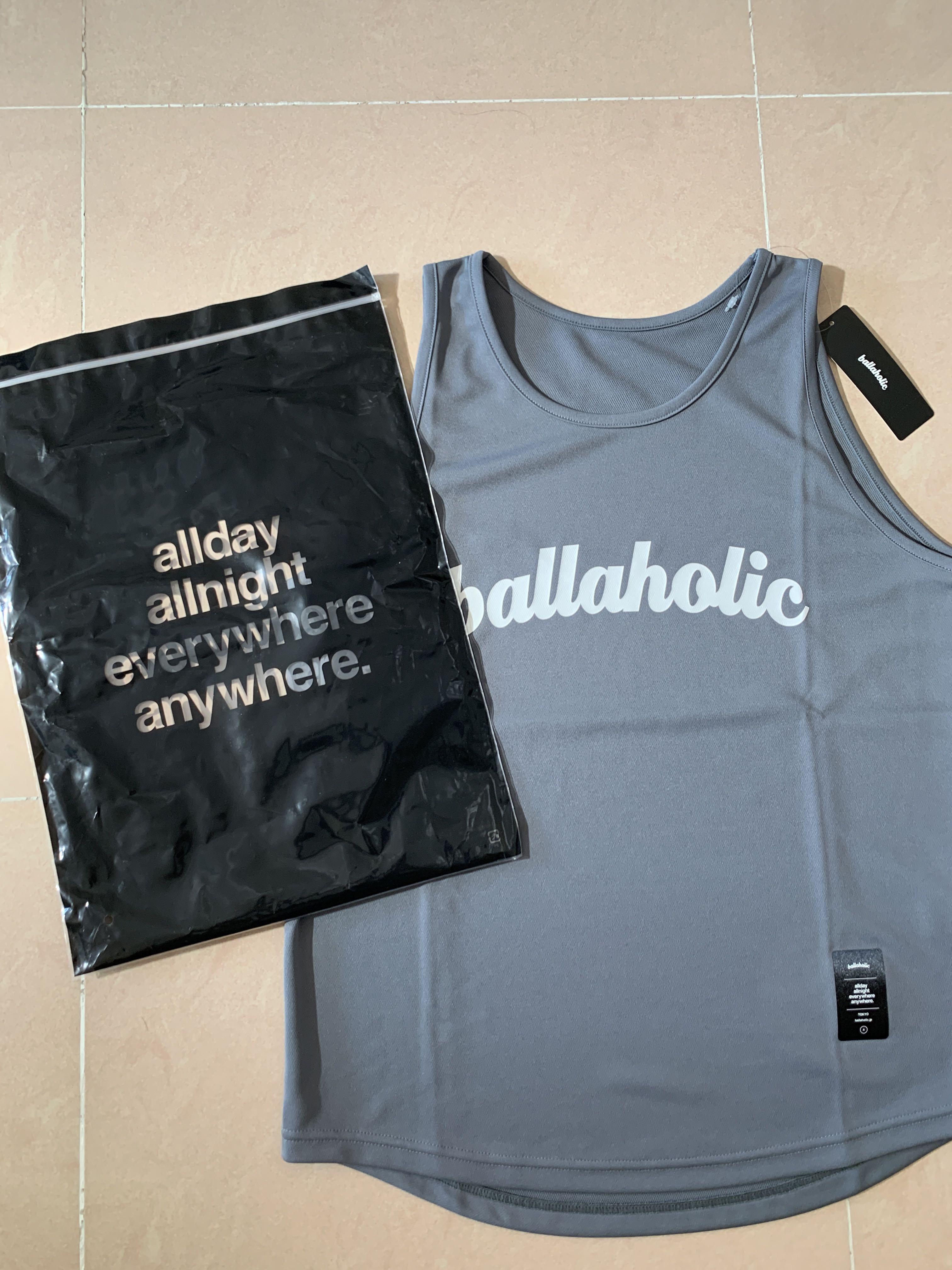 Ballaholic JP Tanktop 球衣波衫灰色, 男裝, 上身及套裝, 背心- Carousell