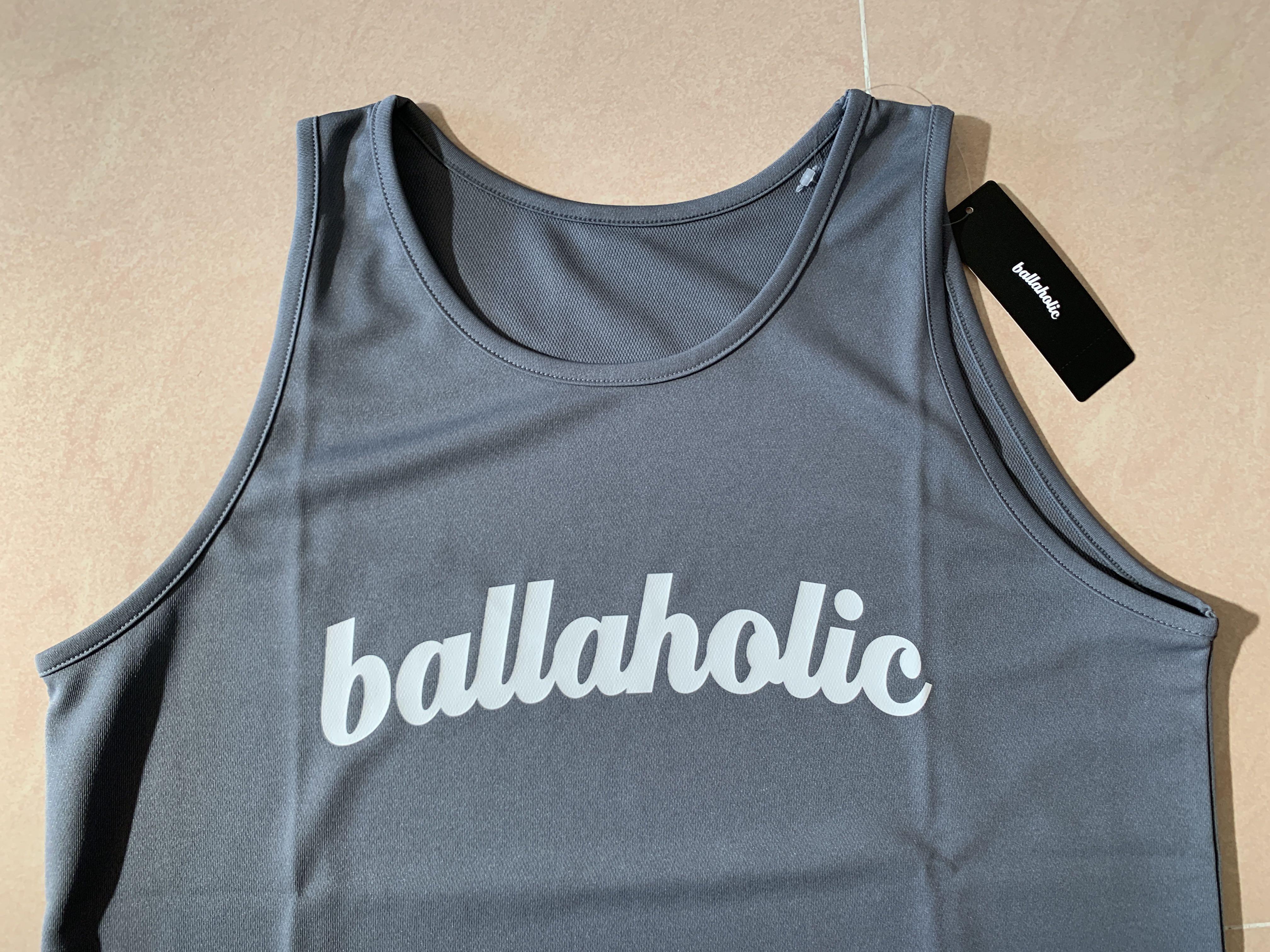 Ballaholic JP Tanktop 球衣波衫灰色, 男裝, 上身及套裝, 背心- Carousell