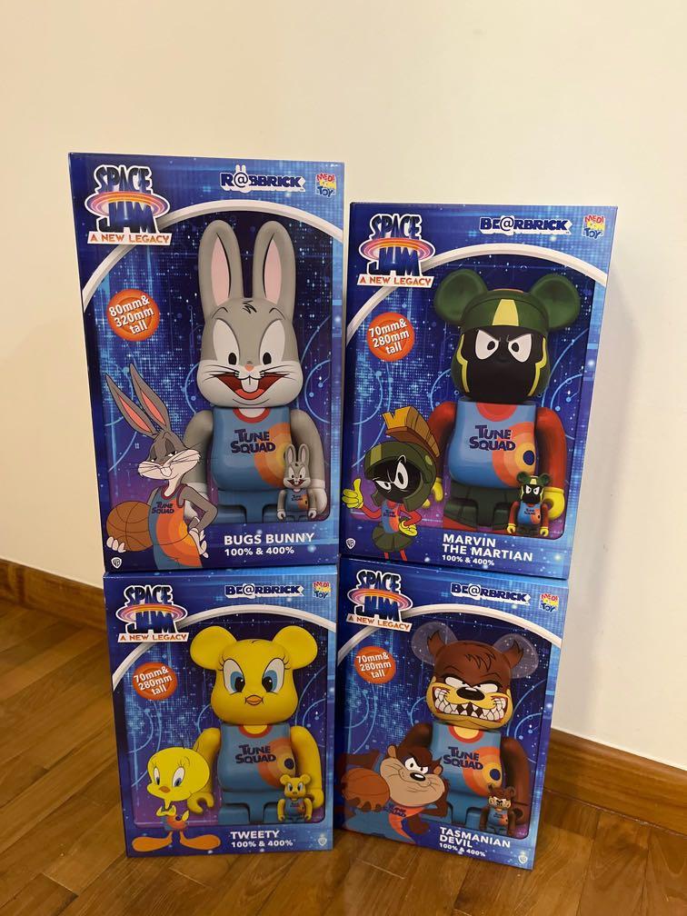 Bearbrick Space Jam set of 4 Marvin Bunny Tasmanian Tweety