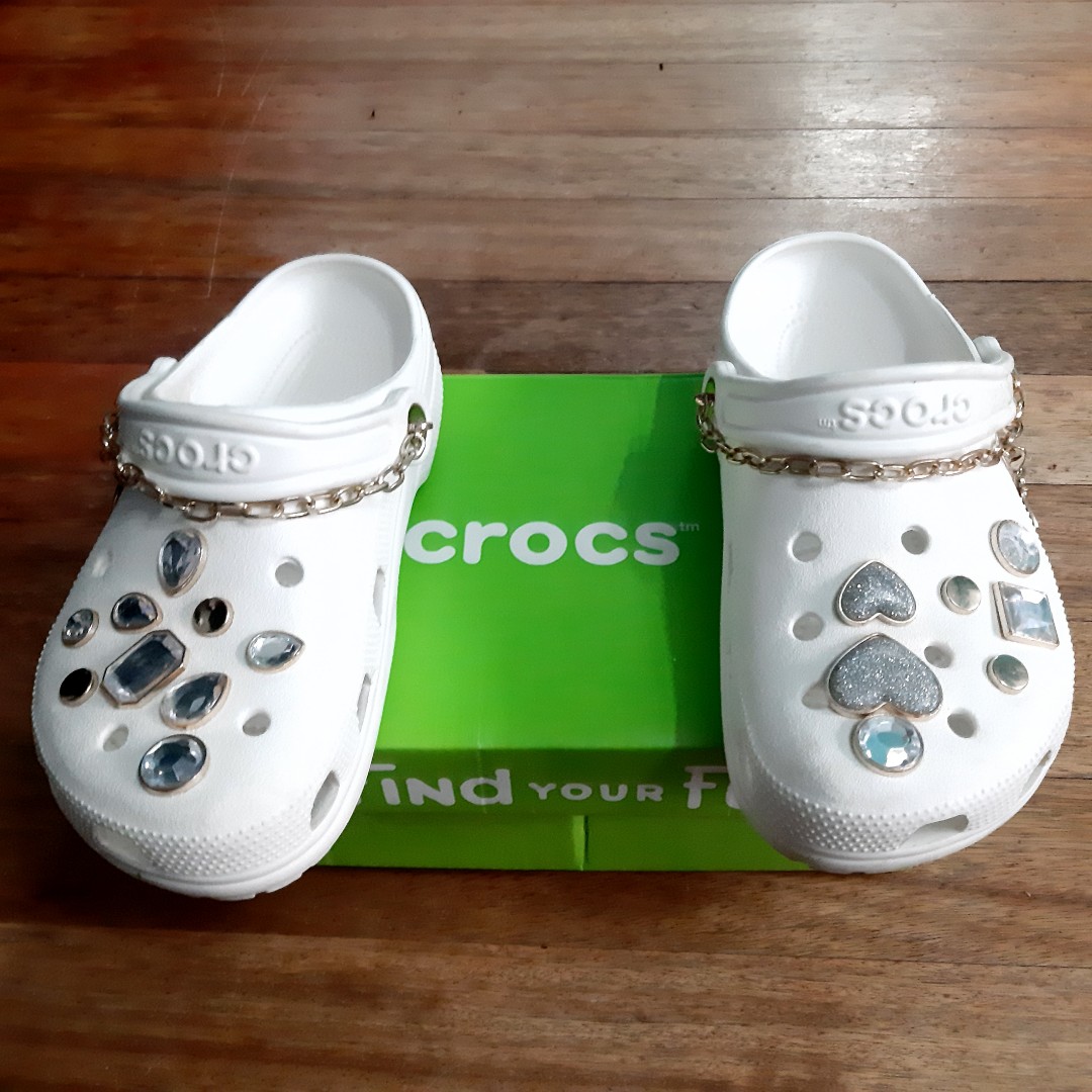 Bejeweled Crocs Women S Fashion Footwear Slippers And Slides On Carousell