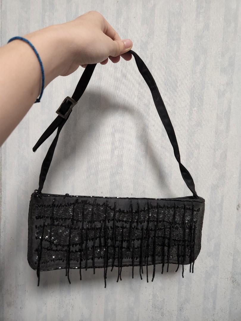 Black sequin purse clearance