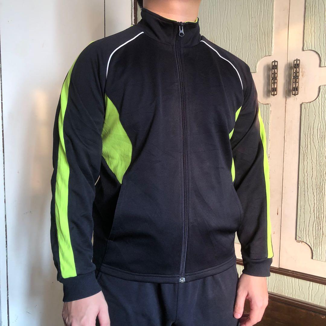 Black and lime green outlet jacket