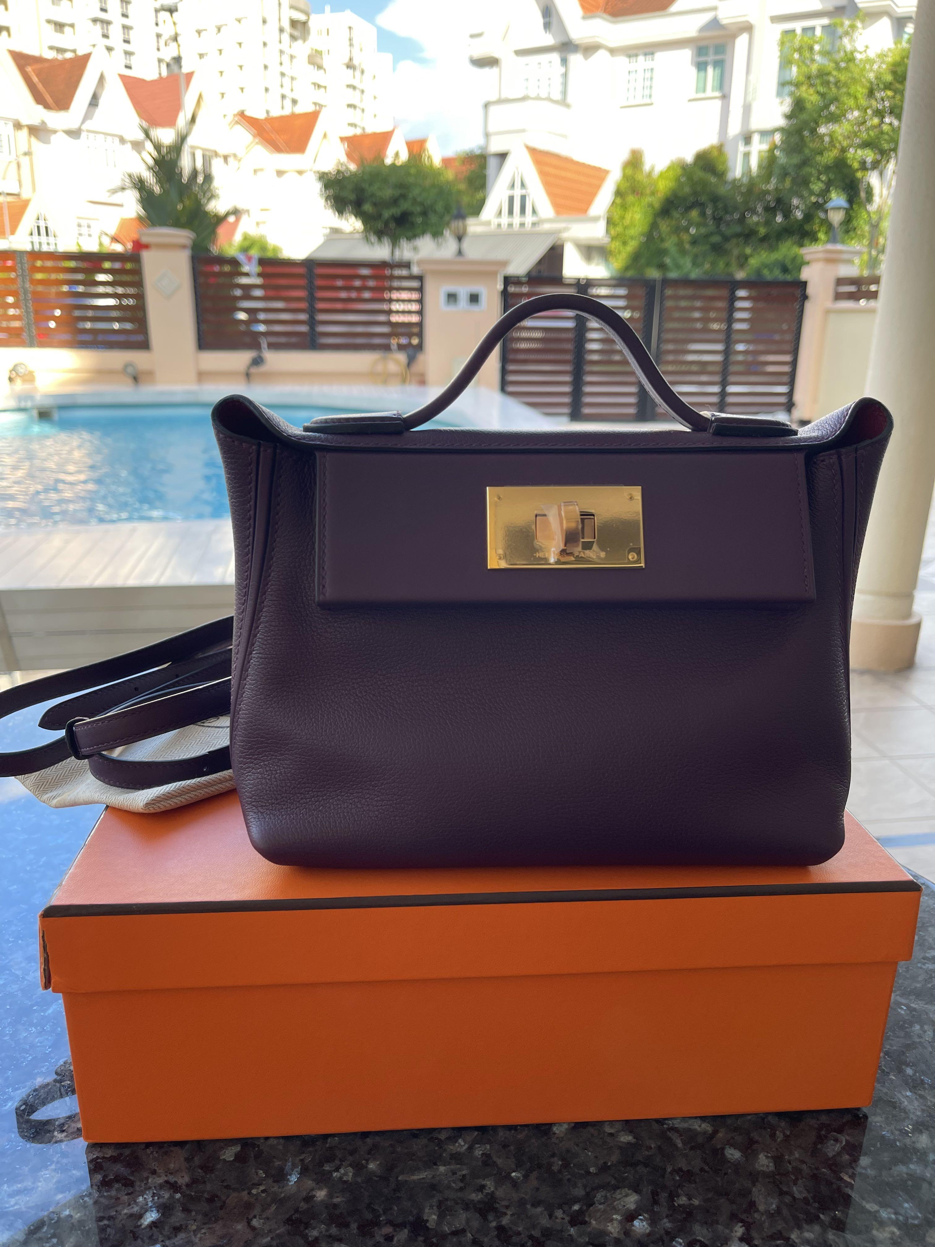 Hermes Birkin 25cm Gris Neve Togo GHW - Lilac Blue London