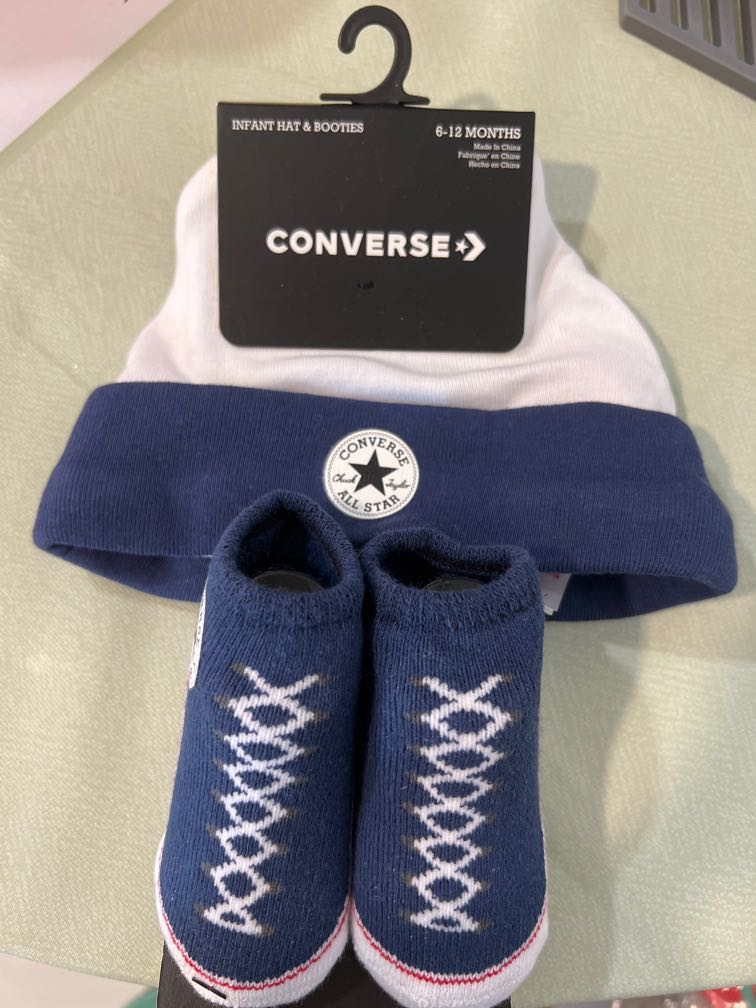 Converse infant hat and booties store