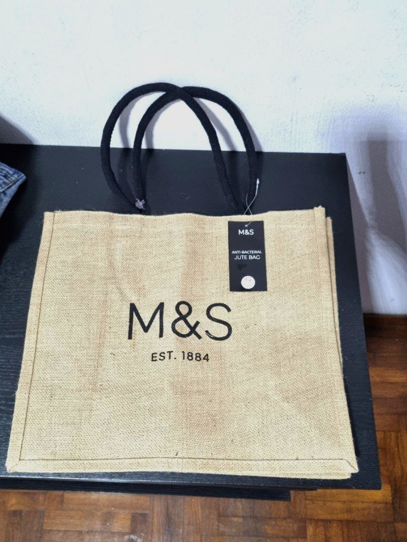 BNWT Marks Spencer Jute Tote Bag Antibacterial Women s